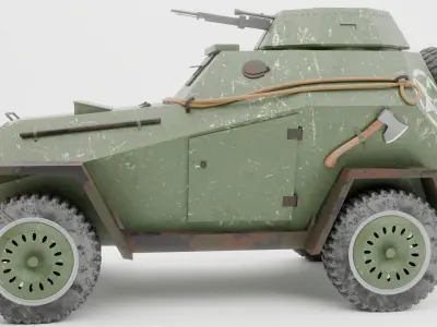 BA 64 Tank Low-poly 3D model