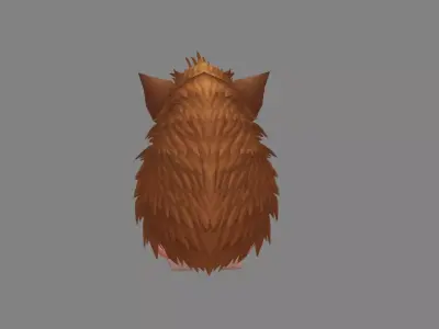 Cartoon Hedgehog Low-poly 3D model