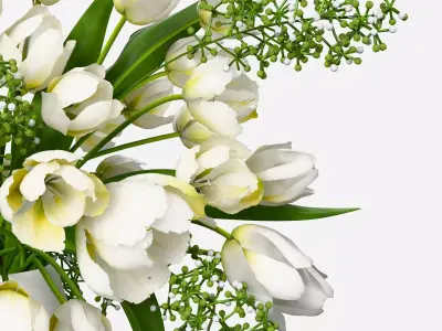 flower bouquet Low-poly 3D model