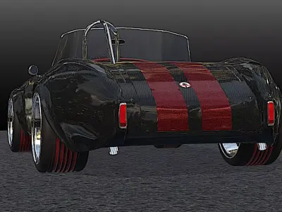 65 Carbon Fiber AC Cobra  - H-Poly 3D model