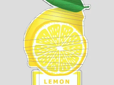 Air Freshener Lemon Low-poly 3D model