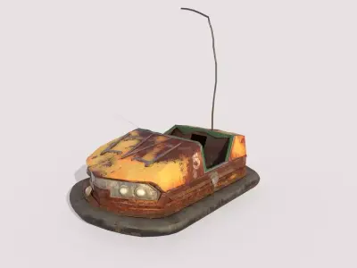 Abandoned Pripyat Bumper Car-Dodgem Car Model 2 3D model