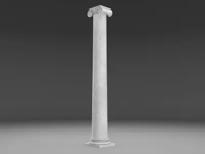 Ionic column 1 Low-poly 3D model