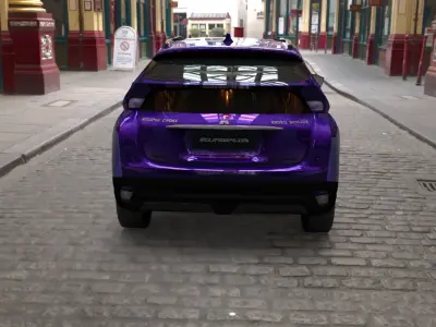 mitsubishi eclipse cross blue 3D model