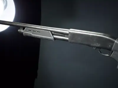 PBR - R870 Shorty Shotgun  - Game-Ready 3D Asset Low-poly 3D model