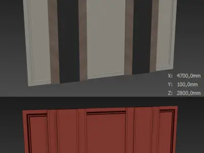 Decorative V55 Wall Panels 3D model