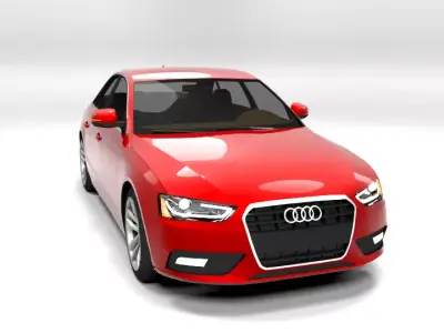 AUDI A4 2012 4D LOWPOLY Low-poly 3D model