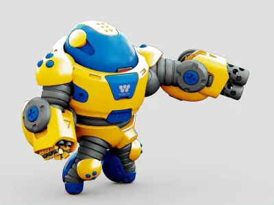 TOY BOT ARNOLD  Rigged for Unreal Engine - Unity - MIXAMO 3D model