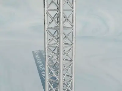 Steel Square Truss 2 Low-poly 3D model