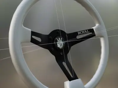 Grip Royal Steering Wheel Low-poly 3D model