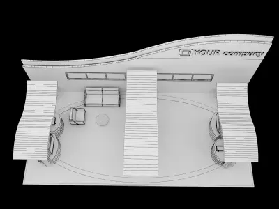 Booth Exhibition Stand a582a 3D model