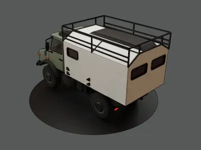 Truck 4x4 Carton Low-poly 3D model