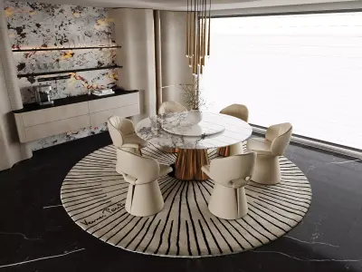 Luxury Modern Dining Area 3D model