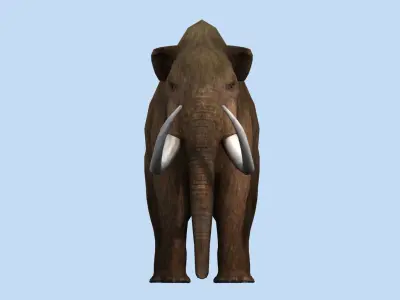Mammoths mammoth Low-poly 3D model
