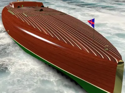 Baby Bootlegger G5 Speed Boat 3D model