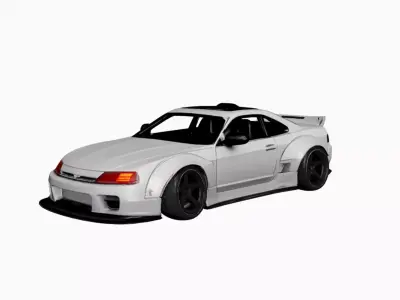 Widebody Performance Sports Car Aggressive Urban Design 3D model