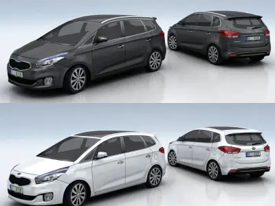 Kia Carens Low-poly 3D model