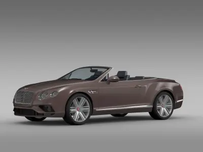 Bentley Continental GT V8 Convertible 2017 3D model
