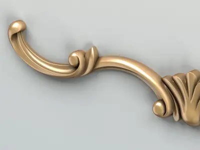 Carved decor horizontal 015 3D model
