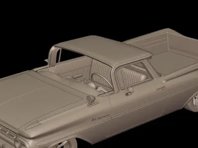 CHEVROLET ELCAMINO 1959 3D PRINT MODEL 3D print model