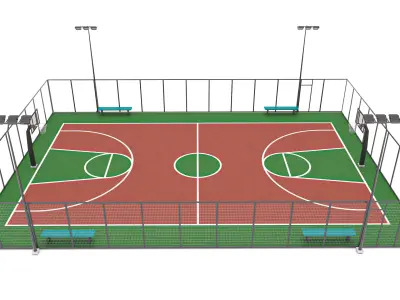Basketball Court 1 3D model