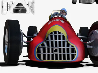 Alfa Romeo Alfetta 159 Low-poly 3D model