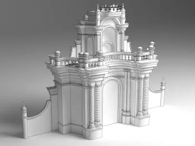 Roman Wedding Stage 3D model