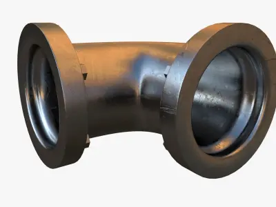Steel Corner Pipe 3D model
