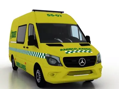 Mercedes Benz Sprinter L2H2 2015 Norway Ambulance 3D model