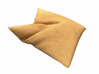 Orange Plain Pillow  3D model