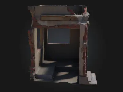 Abandoned Structure  Echoes of Forgotten Architecture 3D model
