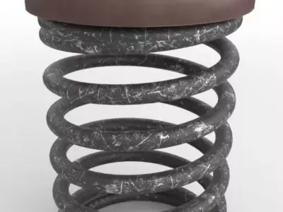 Screw stool used Free 3D model