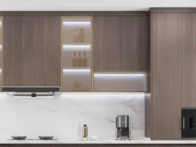 villa Modern Home kitchen decoration 3D model