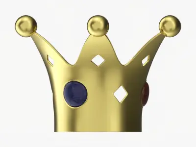 Crown with jewels 3D model