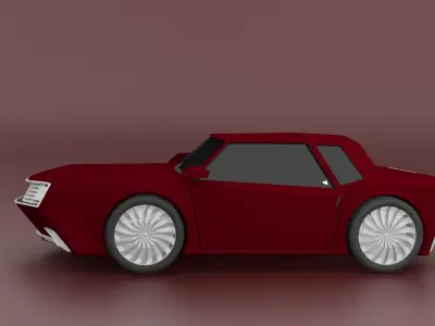 Low Poly Car Model Low-poly 3D model
