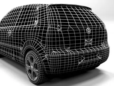 VW POLO 3 DOOR 2006 Low-poly 3D model