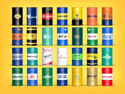 Collection of 28 Realistic Oil Barrel