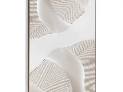 Plaster Two Photo Frame 392 Low-poly 3D model