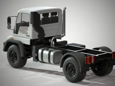 Mercedes Benz Unimog U500 Chassis Low-poly 3D model