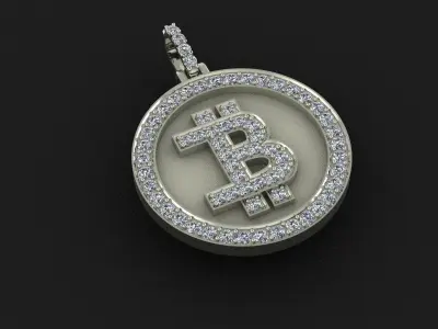  Bitcoin Pendant  3D print model
