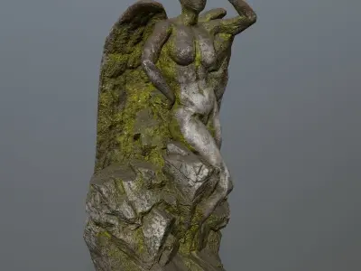 woman statue 1 Low-poly 3D model
