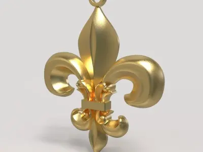  Lily Valois and the Bourbons           fleur de lys 3D print model