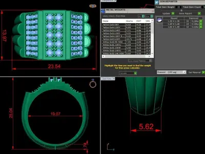 Jewelry Diamond Ring 3D Print Model 3D print model 24