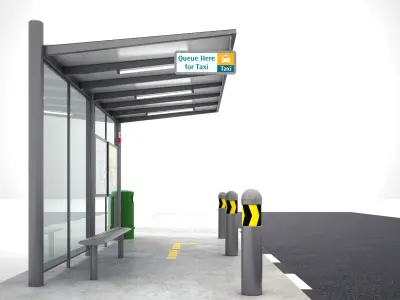 STANDARD TAXI STOP 3D model