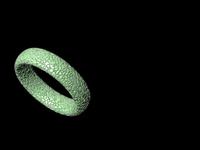 2 Rings stone cut shape and pattern shape 3D print model