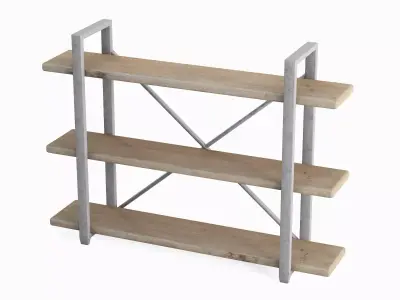 Bookshelf 03 Low-poly 3D model