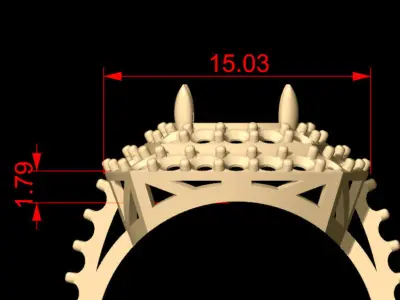 3 CUSHION Rings 3D print model