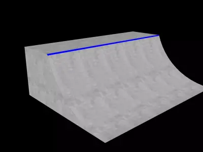 Quarter Pipe Free low-poly 3D model