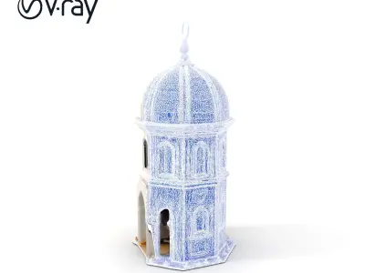 Islamic Architecture Dome D Model Pack Low-poly 3D model