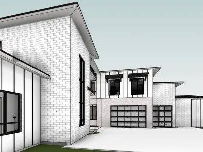 4 Bedroom 6 Bath 2 Story Single Family Home 3D model